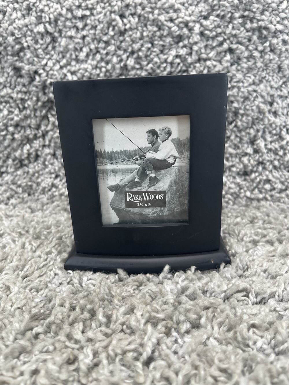 Rare Woods Black Wood Photo Frame 2.5x3 Desktop Picture Frame Freestanding